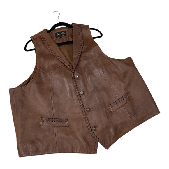 Scully Men's Trailrider Whipstitch Leather Vest size XXXL - Picture 8 of 10